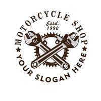 motorfiets onderhoud logo vector illustratie