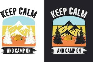 camping t overhemd ontwerp bundel t-shirt ontwerp voor camping minnaar vector