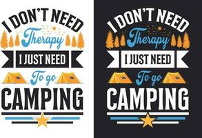 creatief retro wijnoogst camping t overhemd ontwerp vrij downloaden, camping elementen vrij downloaden vector