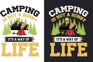 creatief retro wijnoogst camping t overhemd ontwerp vrij downloaden, camping elementen vrij downloaden vector