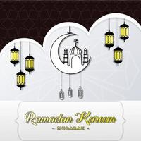 Ramadan kareem Islamitisch post ontwerp, Ramadan kareem sociaal media post ontwerp, Islamitisch banier, Ramadan post ontwerp vector