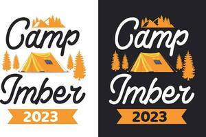 creatief retro wijnoogst camping t overhemd ontwerp vrij downloaden, camping elementen vrij downloaden vector