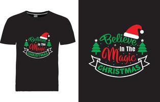 vector Kerstmis t-shirt ontwerp sjabloon