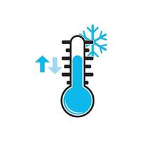 thermometers icoon met verschillend zones. vector beeld geïsoleerd Aan wit achtergrond