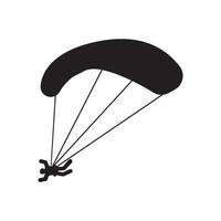 parachutespringen of paragliden icoon, vector illustratie symbool ontwerp.