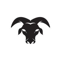 stier hoofd logo vector icoon illustratie ontwerp