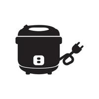 rijst- kookplaat icoon vector illustratie logo sjabloon