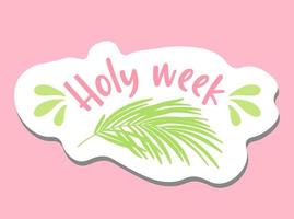 christen sticker. heilig week sticker. heilig week illustratie.palm zondag vector