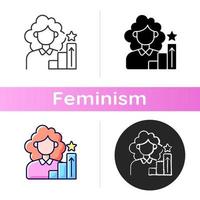 vrouwen in beheer pictogram vector