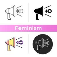 feministische belangenbehartiging pictogram vector