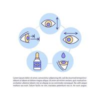 behandeling van digitale ogen spanning concept pictogram met tekst vector