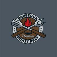 barbecue embleem logo vector