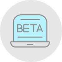 bèta vector icoon ontwerp