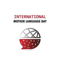 Internationale moeder taal dag banier ontwerp vector