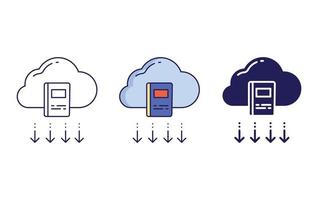 wolk boek icoon vector