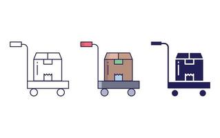 trolley vector pictogram vector