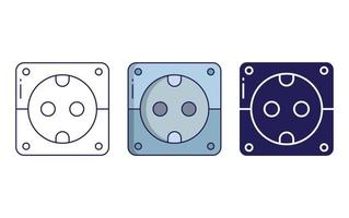 macht stopcontact vector icoon