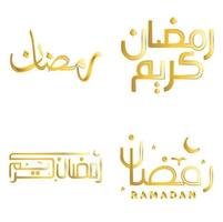 Arabisch schoonschrift vector illustratie voor vieren gouden Ramadan kareem.