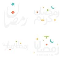 elegant Ramadan kareem vector illustratie met Islamitisch Arabisch schoonschrift ontwerp.