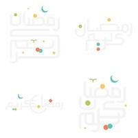 elegant vector illustratie van Ramadan kareem met Islamitisch Arabisch kalligrafie.