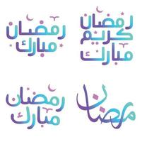 Arabisch schoonschrift vector illustratie voor vieren helling Ramadan kareem.