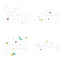 reeks van Arabisch schoonschrift Ramadan mubarak en kareem voor heilig maand gebruiken. vector