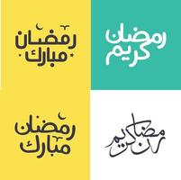 vector pak van gemakkelijk Arabisch schoonschrift voor Ramadan kareem hartelijk groeten.
