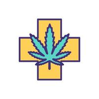 medische marihuana RGB-kleur pictogram vector