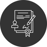 contract vector pictogram