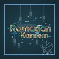 minimalistische ahlan wa sahlan Ramadan kareem achtergrond vector