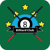 biljart club logo ontwerp vector