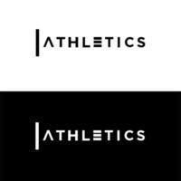 atletiek woordmerk logo ontwerp vector