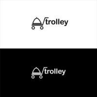 trolley gemakkelijk logo ontwerp vector