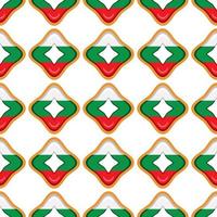 patroon koekje met vlag land bulgarije in smakelijk biscuit vector