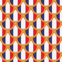 patroon koekje met vlag land Frankrijk in smakelijk biscuit vector