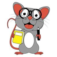 schattige muis dieren cartoon vector