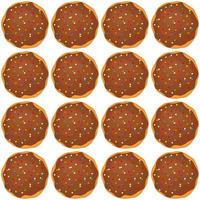 patroon eigengemaakt koekje verschillend smaak in gebakje biscuit vector