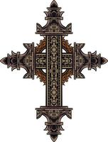 klassiek stijl Christus kruis vector ontwerp, bewerkbare kleur