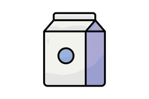 melk doos icoon illustratie. icoon verwant naar drankje, ontbijt . twee toon icoon stijl, lineal kleur. gemakkelijk vector ontwerp bewerkbare