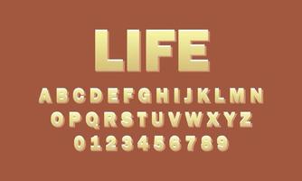 leven lettertype alfabet vector