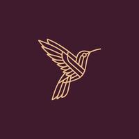 luxe en modern neuriën vogel koning logo ontwerp vector