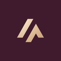 luxe en modern IA brief logo ontwerp vector