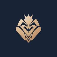 luxe en modern koning cobra mascotte logo ontwerp vector