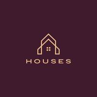 luxe en modern huis hypotheek logo ontwerp vector