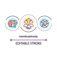 interdisciplinariteit concept pictogram vector