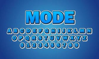 modus lettertype alfabet vector