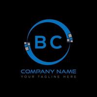 bc brief logo creatief ontwerp. bc uniek ontwerp. vector