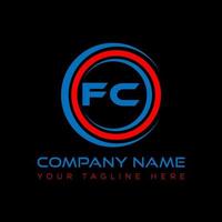 fc brief logo creatief ontwerp. fc uniek ontwerp. vector