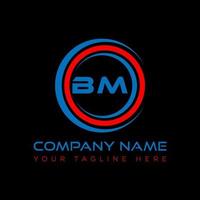 bm brief logo creatief ontwerp. bm uniek ontwerp. vector