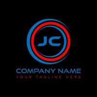 jc brief logo creatief ontwerp. jc uniek ontwerp. vector